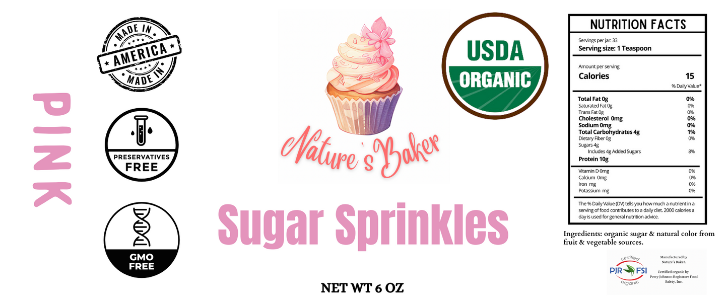 Wholesale Sugar Sprinkles - 5 jars - Nature’s Baker