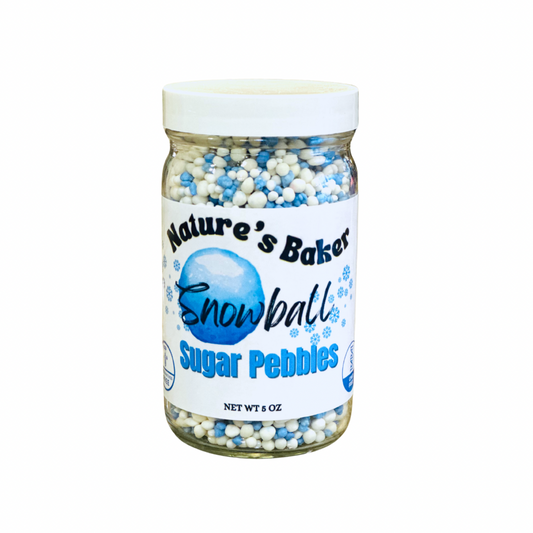 Organic Sugar Pebble Sprinkles - Snowballs