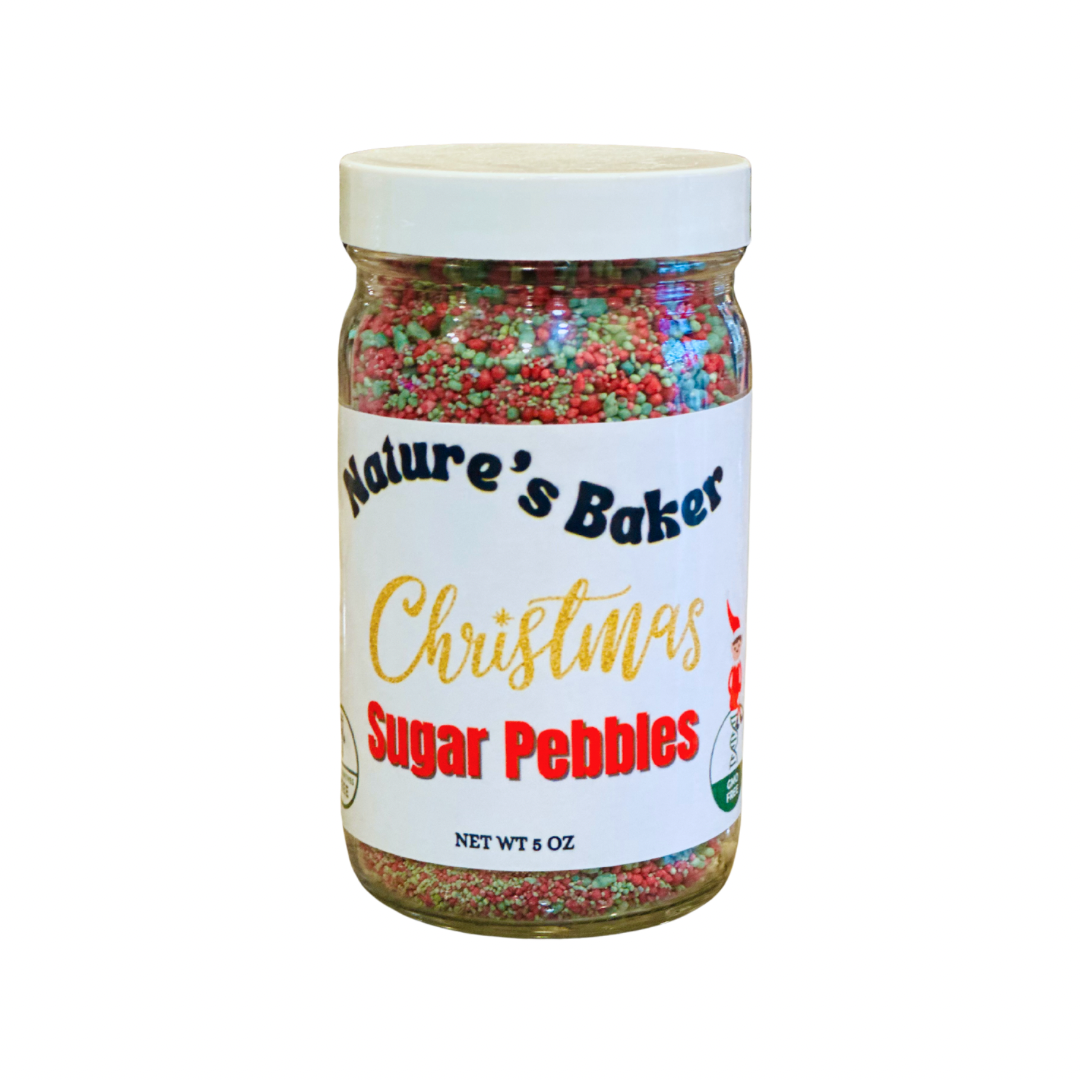 Organic Sugar Pebble Sprinkles - Christmas