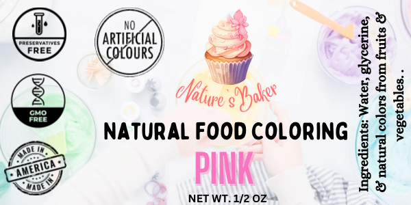 Natural Pink Food Coloring - .5oz