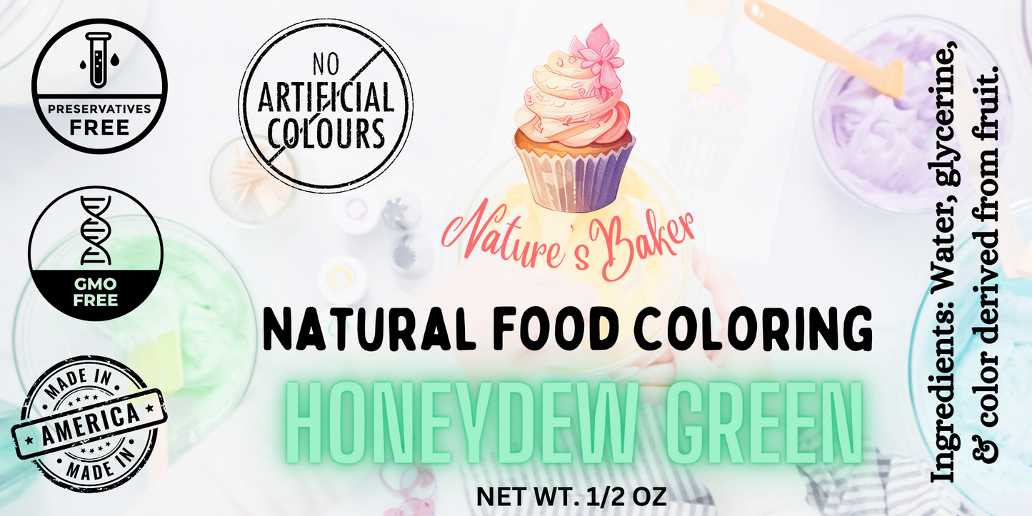 Natural Honeydew Green Food Coloring - .5oz