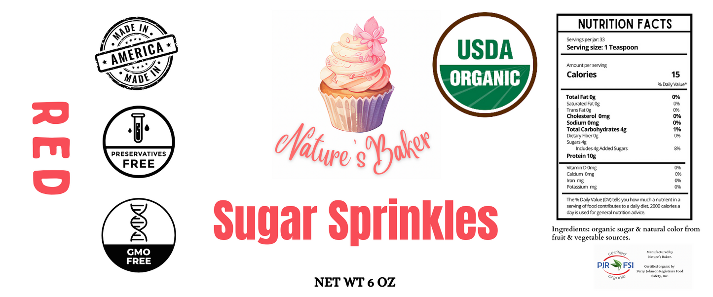 Wholesale Sugar Sprinkles - 5 jars - Nature’s Baker