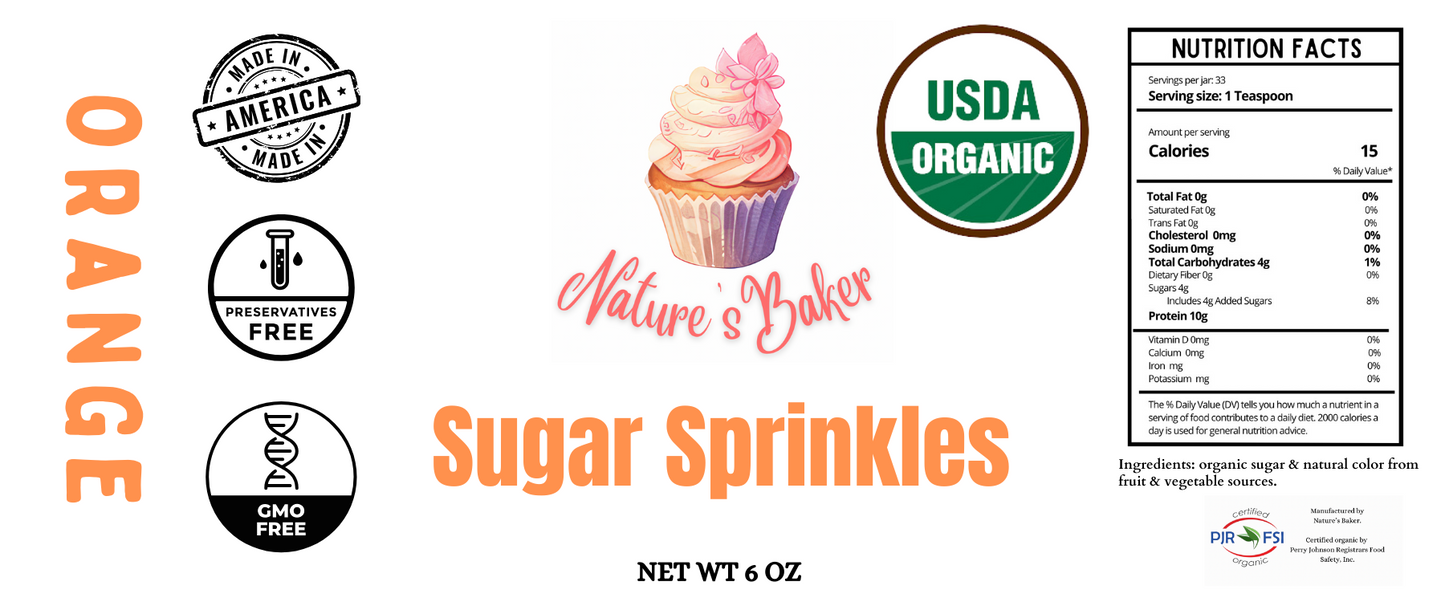 Wholesale Sugar Sprinkles - 5 jars - Nature’s Baker