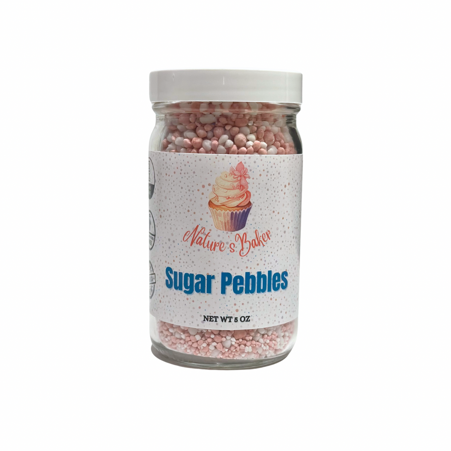 🩷 Valentine’s Sugar Pebble Sprinkles - Nature’s Baker