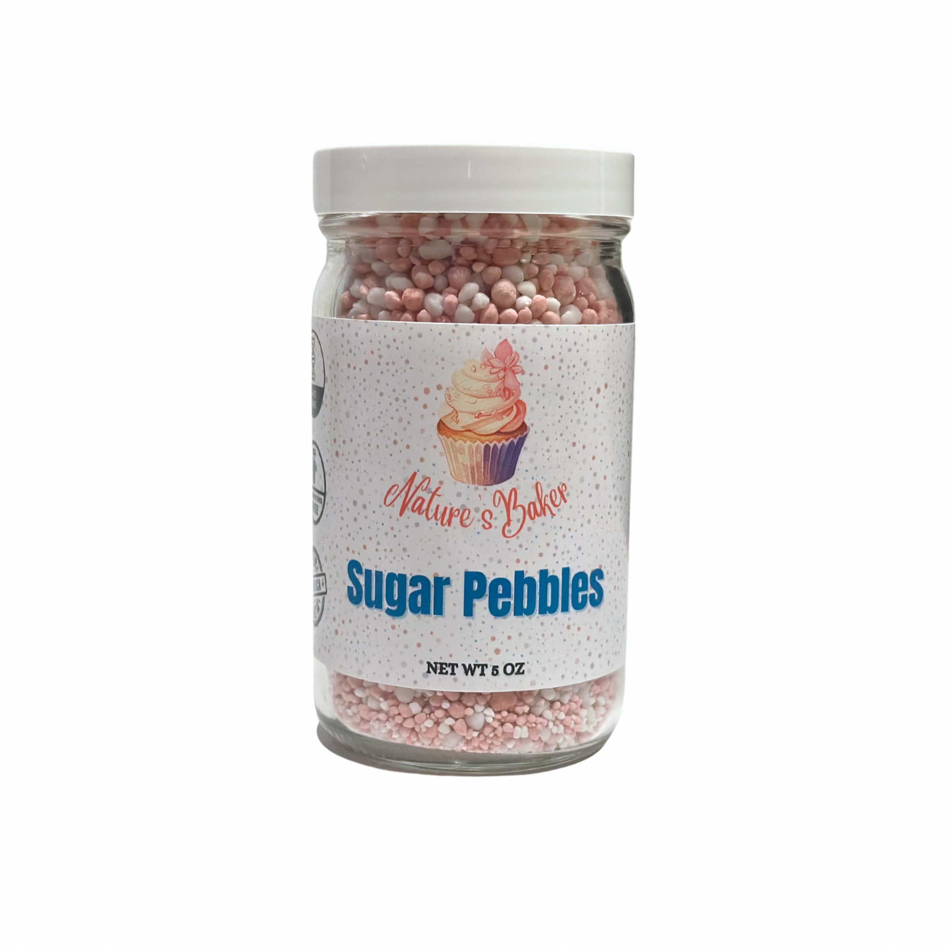 Wholesale 🩷 Valentine’s Sugar Pebble Sprinkles - 5 jars - Nature’s Baker