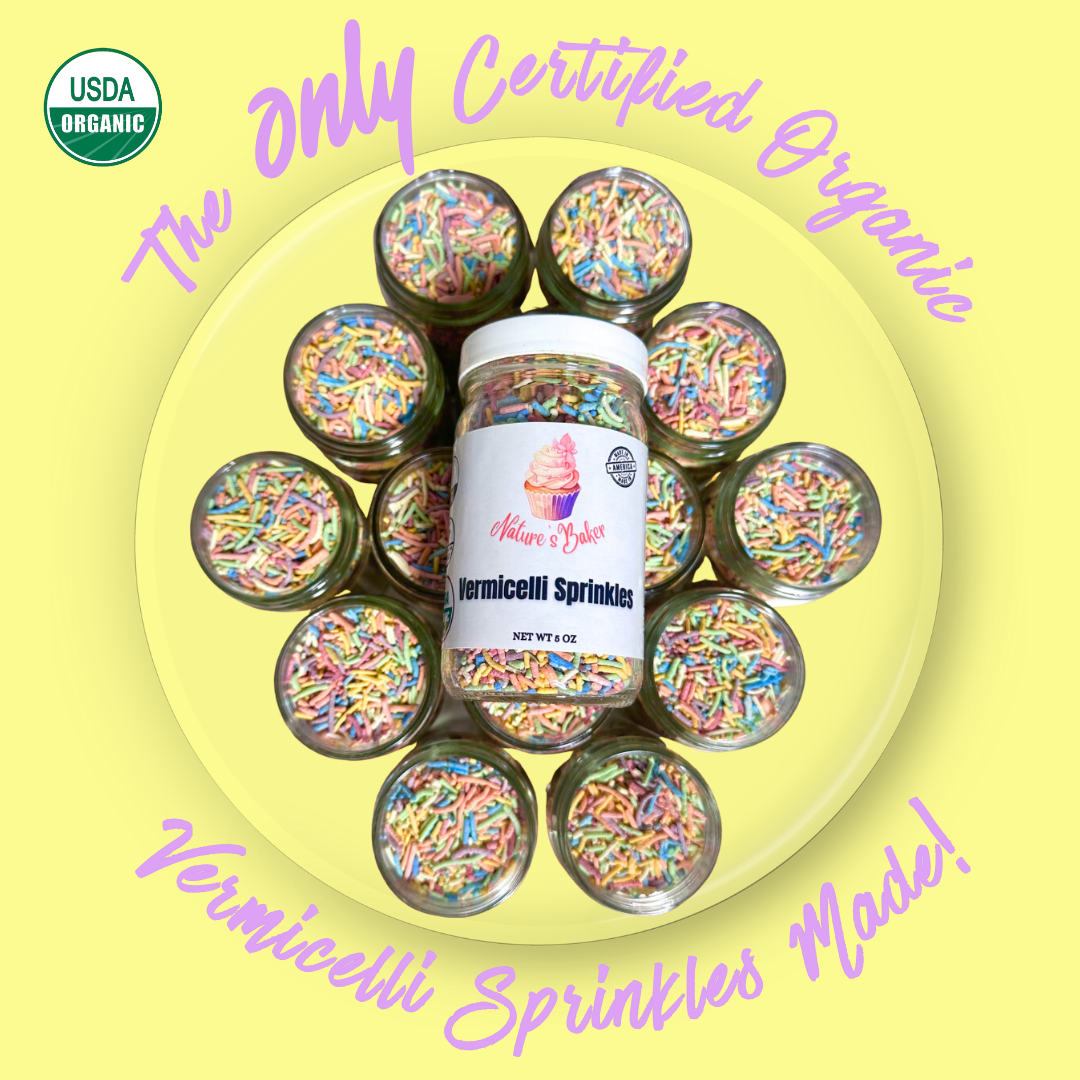 Organic Vermicelli Sprinkles - Rainbow - Nature’s Baker